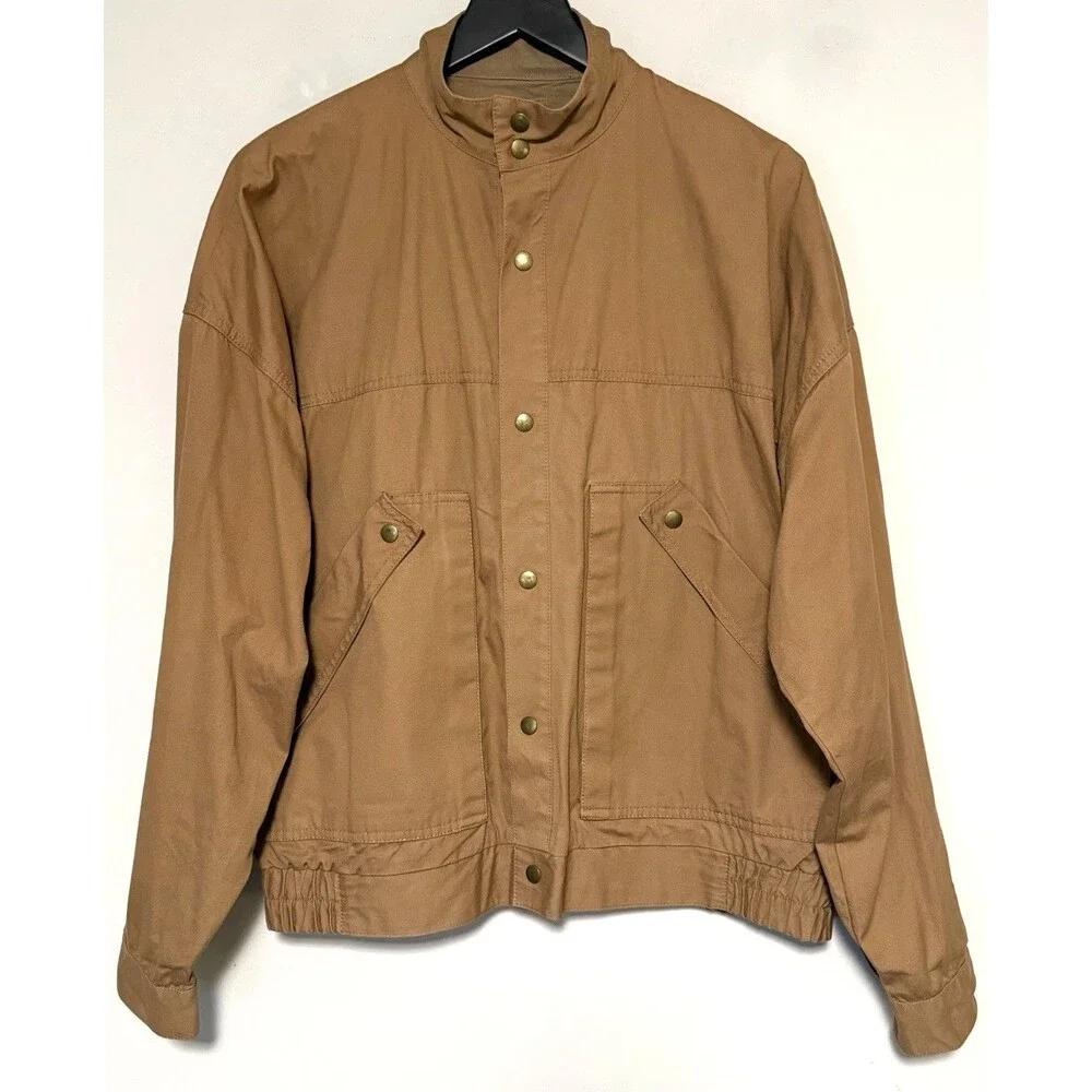Vtg 80s Tourage S.S.E. Levi Strauss Bomber Hunting Chore Jacket Sz L Snap Y2K